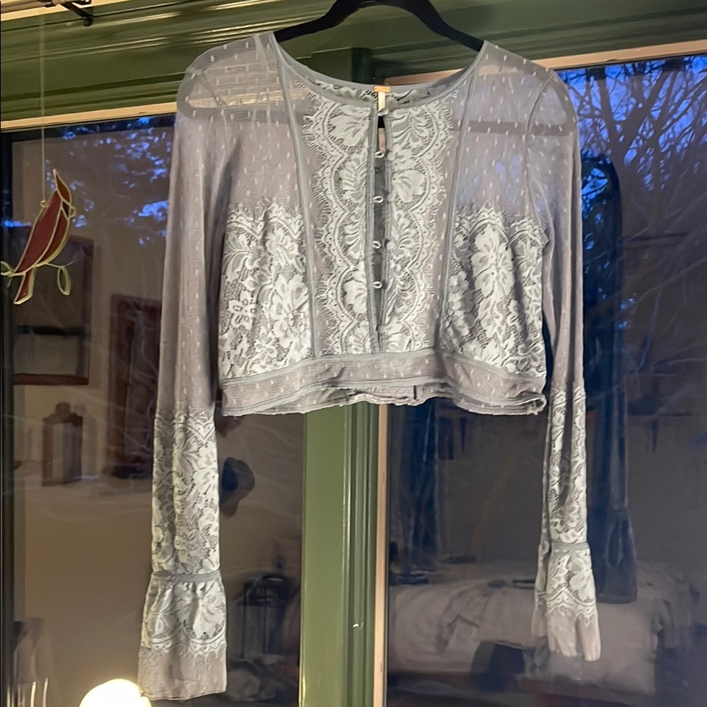 Elegant Lace Button-Up Top